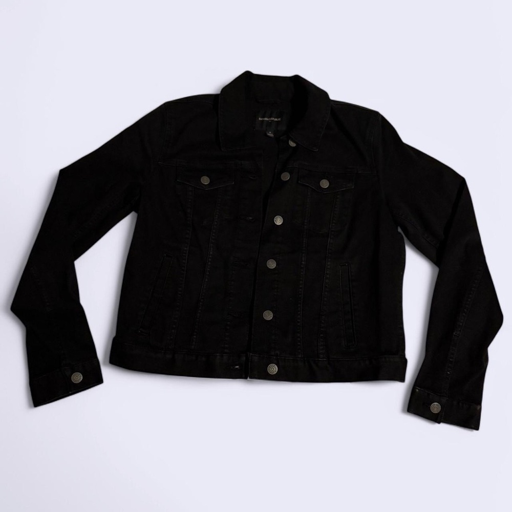 Banana Republic Black Jean Jacket Size M